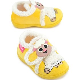 Resim Gezer Kız Çocuk Bebe Cırtlı Ayarlanabilir Günlük Okul Kreş Panduf Ayakkabı Sarı 