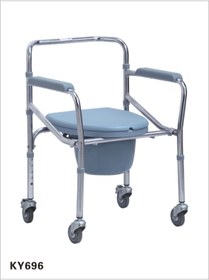 Resim Pulsemed Tekerlekli Klozet Yükseltici - Ergonomik, Katlanabilir 