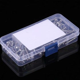 Resim Tenfowee 304 Paslanmaz Çelik M4 Disk Başlı İç İçgenli Vida Ve Somun Seti - 170 Adet Farklı Uzunluklar - Ev, Ofis Ve Endüstriyel Kullanım 