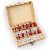 Resim 12 Parça Ahşap Motif Bıçağı Seti 8mm Gfb 2318 