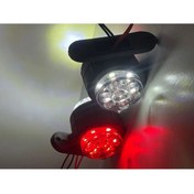 Resim GUMUSONLINE Mercekli Mini Takoz 12 Ledli Kırmızı-Beyaz 12v-24v 