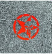 Resim Kırmızı Yansıtıcı-8x8 Cm- Çıkartmaları Kafatasları Punisher Beş Köşeli Yıldız Yansıtıcı Yakıt Deposu Kapağı Gövde Cam 