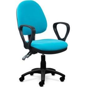 Resim Ofiscombin Ofis Büro Sırt Ayarlanabilir Döner Tekerlekli Öğrenci Ders Çalışma Koltuğu Turkuaz Kumaş 00047499206 