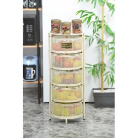 Resim Yıldıray Metal Galvaniz Açılır Kapanır 5 Katlı Paslanmaz Sebzelik 