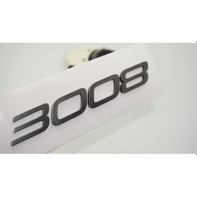 Resim Peugeot Yeni 3008 Bagaj 3m 3d Koyu Gri Abs Yazı Logo 