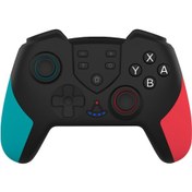 Resim Mufunye Çift Motorlu Titreşim Fonksiyonlu Kablosuz Bt Gamepad Jiroskop Fonksiyonu Switch/switch Lite Host Mavi Ve Kırmızı İle Uyumlu 