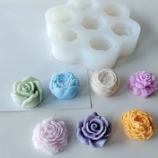 Resim 3D Gül & Şakayık Silikon Kalıplar DIY Mumlar, Kokulu Sabunlar ve Reçine El Sanatları için - El Yapımı Kristal Epoksi Döküm Araçları 
