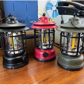 Resim Vkemall Yeşil Usb Şarjlı Kamp Feneri, Dönme Aydınlatma Regülatörü, Dışarıda Ve Evde Kullanımı, Dahili Lityum Pil Abs Malzeme Yeşil 