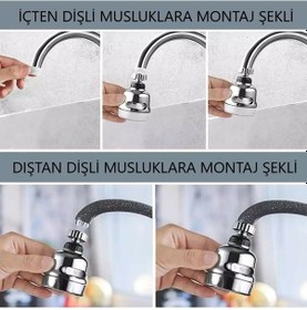 Resim Tasarruflu 3 Fonksiyonlu Musluk Başlığı ( Hortumsuz ) Krom 