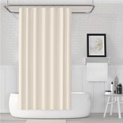 Resim Banyo Perdesi - Tek Kanat Duş Perdesi, Polyester Kumaş Duşakabin Perdesi 180X200 cm Küvet Perdesi 