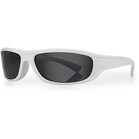 Resim Kinary Bisiklet Güneş Gözlüğü Beyaz Mat Çerçeve Siyah Cam 3007 