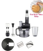 Resim Fakir Turbo Doğrayıcı, 1000W Dilimleme Rondo, Blender - İkili çelik mikser 4 bıçaklı blender Mutfak Robotu 