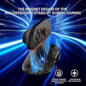 Resim Nekuma Nintendo Switch 2 Joy-Con ile uyumlu fare kulpları, FPS oyunları için ergonomik tasarım, manyetik sistemli ve güvenlik bantlı, 2'li paket 