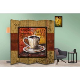 Resim Kafe Temalı Özel Tasarım Paravan Room Divider 180 x 200 cm 