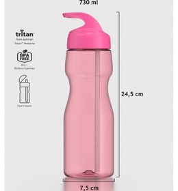 Resim Renga Moly 730 Ml Tritan Pipetli Matara 912115 Fuşya Fuşya 