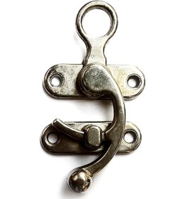 Resim Kancalı Yay Gözü, Ahşap Kutu Klipsi - Büyük, Nikel, 1 Adet 