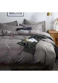 Resim Çift Kişilik Nevresim Seti 200x220 Cm Gri 