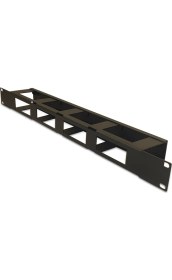 Resim Kastap 1U 19" Kapaklı Klipsli Metal Organiser, Kablo Düzenleyici, Rack Kabinet Aksesuarı 