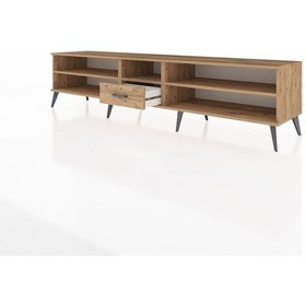 Resim Hyperion Tv Ünitesi 3 Raflı Tek Çekmeceli 220x44x51 Çam-çam Atlas Çam/atlas Çam - Atlas Çam 