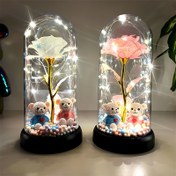 Resim 1 adet LED benzeri parıltılı, karanlıkta parlayan gül çiçek dekorasyonu - Şeffaf Kubbede Zarif Masa Üstü Orta Parça, Pille Çalışır (AAA Dahil Değildir) - Sevgililer Günü, Anneler Günü, Düğünler, Doğum Günleri, Noel için Mükemmel Hediye - Yıldönümü, Parti veya Günlük Dekorasyon için Kadın Ev Dekorasyonu, Romantik Hediye, Dekoratif Aksan, Detaylı İşçilik, Karanlıkta Parlama, Parti Planlayıcıları, Yapay Çiçekler, Çiçekler Yapay, Ev Dekorasyon Ürünleri, Düğün Süslemeleri 