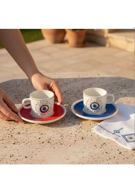 Resim Güral Porselen Mental 4 Parça Çay Fincan Takımı 6705 Beyaz 