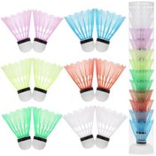 Resim Xiyyadms Renkli Naylon Tüy Topu 12'li Paket, Dayanıklı Ve Hafif Badminton Topları 