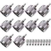 Resim Sones Rg316/rg174/lmr N Tipi Fiş Konnektörü İçin 10 Adet Nj-1.5 Düşük Kayıplı Rf Koaksiyel Konnektör 