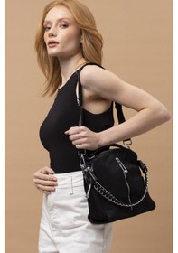 Resim Luvishoes Luvi Shoes Byn1118 Siyah Kadın Kol Çantası Siyah 