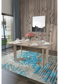 Resim Asra Trend Yemek Masası YM-02 %100 MDF Modern Mutfak Masası Salon Masası Sidon 