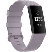 Resim Xdfind 18mm Gümüş Renk Toka Tpu Bilek Kayışı İzle Bandı Fitbit Charge 4 / Charge 4 Se / Charge 3 / Charge 3 Se, Boyut: S Açık Mor 