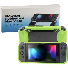 Resim Cbtx Nintendo Switch Uyumlu Çizilmeye Dayanıklı Arka Kapak Yeşil + Siyah 