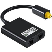 Resim Yuntech01 Siyah Dijital Fiber Optik Ses Ayırıcı - 1 Giriş 2 Çıkış, Bilgisayar, Oyun Konsolu, Cd/dvd Uyumlu, Kaliteli Ses Aktarımı 