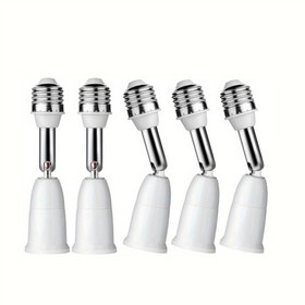 Resim Işık Soketi Uzatıcı, E26/E27 5.5 İnç Uzatma, Ayarlanabilir Dikey 90° Yatay 360°, Maksimum, Orta Boy Vidalı Tabanlı Işık Dönüştürücü Soket, Yatak Odası, Oturma Odası, Duvar Lambası için Uygun 
