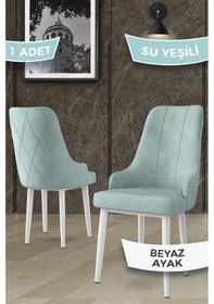 Resim Canisa Concept Trex Serisi 1.sınıf Babyface Kumaş 1 Adet Su Yeşili Sandalye Beyaz Metal Ayak Sandalye Su Yeşili Ayakları Beyaz 