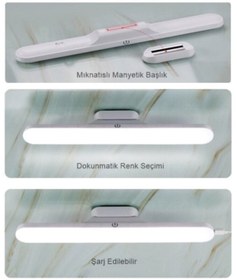 Resim HALL BREATHE Şık 3’lü dekoratif yatak başı makyaj masası ve aydınlatmalı aksesuarlar 