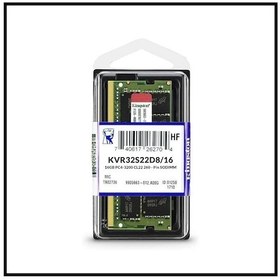 Resim Kıngston Kvr32s22d8/16, 16gb, 3200mhz, Ddr4, Sodimm Notebook Ram, 1,2v, Cl22 