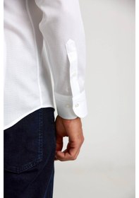 Resim Bisse Modern Fit Paşa Yaka Düğmeli Beyaz Spor Erkek Gömlek Gmars0422301213 D01 Beyaz 