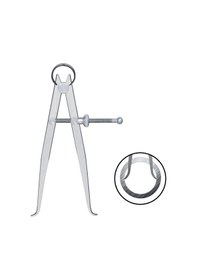 Resim Venoa Hassas İç Çap Ölçü Pergeli 200 Mm 