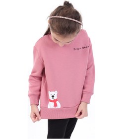 Resim Toontoy Kids Toontoy Kız Bebek Baskılı Sweatshirt gül kurusu 