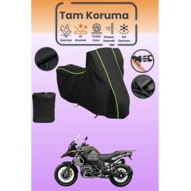 Resim Dokaca Neo Siyah Neon Fitilli Bmw R 1250 Gs Uyumlu Motor Branda, Koruyucu Örtü, Motosiklet Brandası 