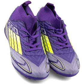 Resim Sportaç Çocuk Çoraplı Unisex Halısaha Ve Çim Zemin Kramponu 103h Mor - Sarı 