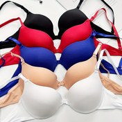 Resim Kadınlar için 5 adet Renkli Ayarlanabilir Ön Toka Sütyen Seti - Dikişsiz Askı, İtme Stili ile Çıkarılabilir Pedler, Orta Destek, Alt Teli, Yetişkin Boyutu, Sevgililer Günü Hediye Fikri, Sevgililer Günü Hediyesi | Canlı Tasarım | Dikişsiz Askılı Sütyen 