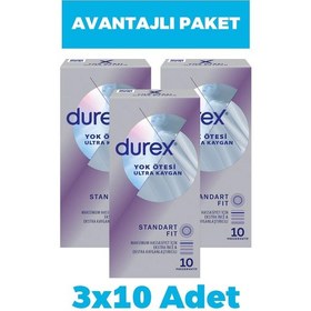 Resim Durex Yok Ötesi Ultra Kaygan Prezervatif 10'lu 3 Adet 