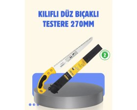 Resim Starseven Kılıflı Budama Bahçe Testeresi 270 mm Düz Bıçaklı 