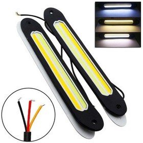 Resim 26cm Sarı-Beyaz DRL Gündüz Ledi Su Geçirmez Sinyalli Gündüz Farı 