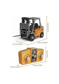 Resim 2.4ghz 1:64 Uzaktan Kumandalı Metal Gövde Full Fonksiyon Şarjlı Minik Forklift Sarı 