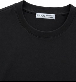 Resim Vadon 1009 Kadın Pamuklu Regular Fit Bisiklet Yaka Yumuşak Dokulu Kısa Kollu Basic T-shirt Siyah 