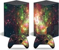 Resim Xbox Series X Konsol Denetleyicileri için Cilt Etiketi, Microsoft Xbox Series X için Koruyucu Kaplama Vinil Çıkartma, Koruyucu Kaplama Kapağı Koruyucu Ön Panel X-Box Series X için Tam Set (Yeşil 