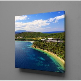 Resim Sahil Boyu Kanvas Tablo 25x25cm 