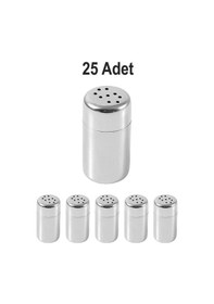 Resim 25 Adet Çelik Küçük Boy Kafe Lokanta Restoran İçin Tuzluk Cin979-25 Gri 